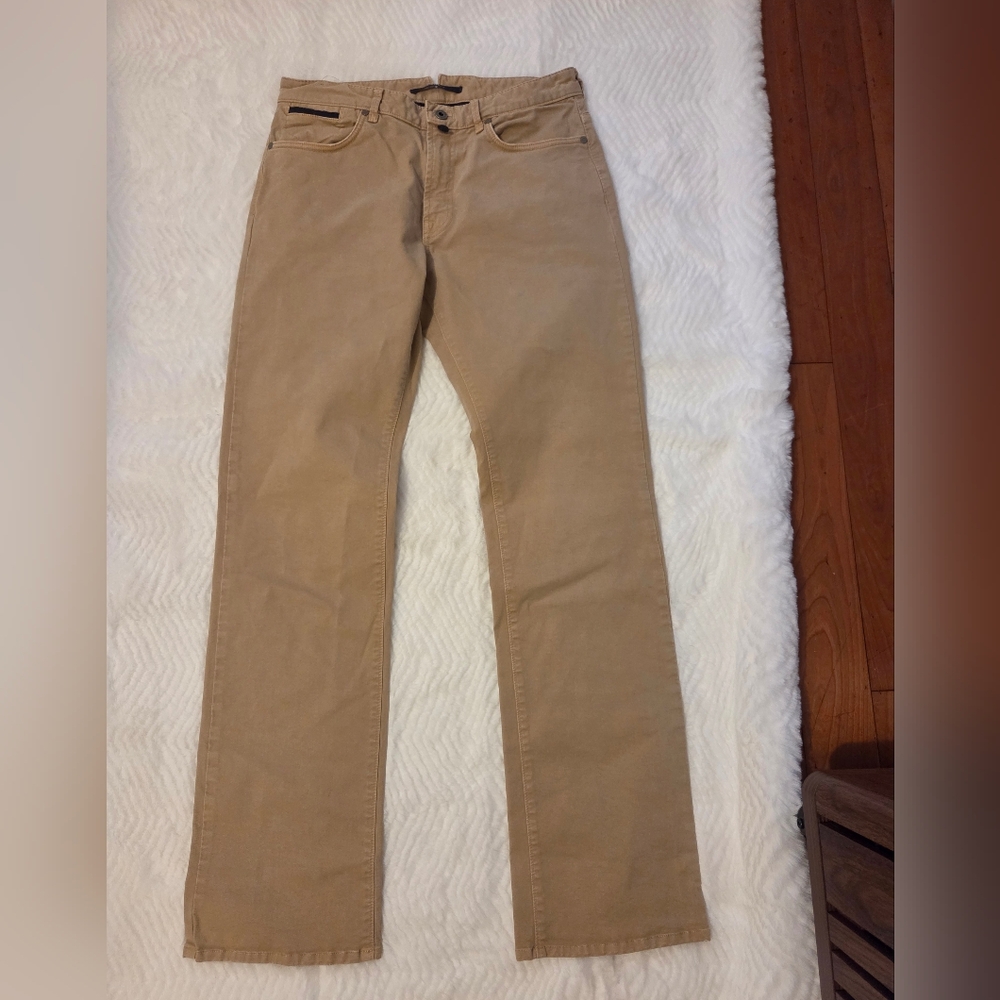 Incotex Men's Beige Straight Jeans Size 5 33"